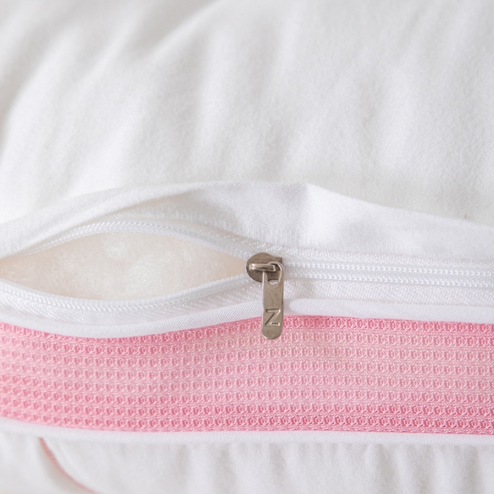 91家纺网 家纺一手货源 找家纺 大熊枕芯 2025新款全棉亲子款刺绣小熊猫儿童学生枕枕头枕芯 小熊猫刺绣-粉 48x74cm/只