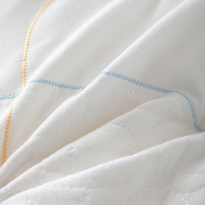 91家纺网 家纺一手货源 找家纺 大熊枕芯 2025新款全棉亲子款刺绣小熊猫儿童学生枕枕头枕芯 小熊猫刺绣-蓝 30x50cm/对