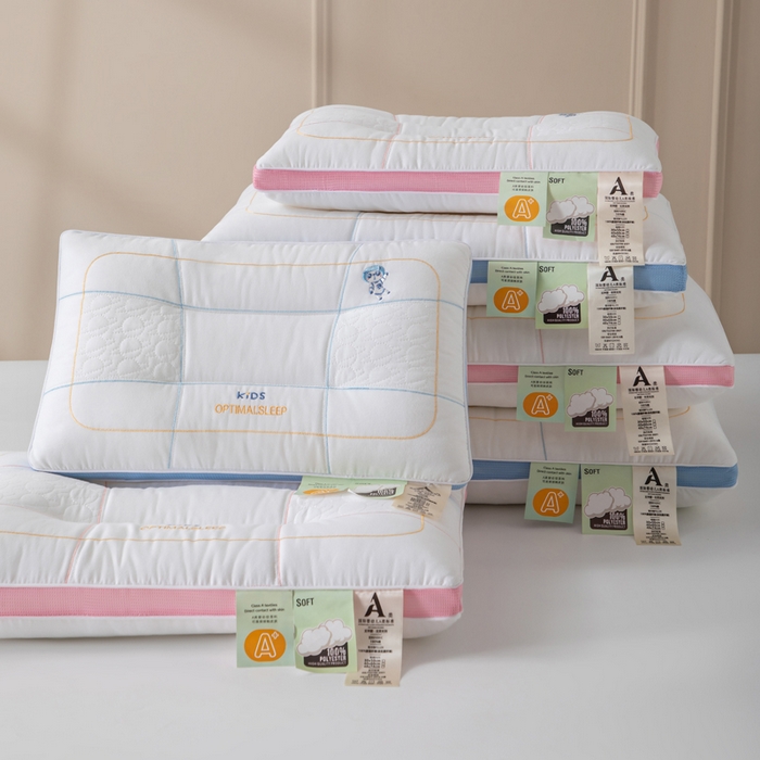 大熊枕芯 2025新款全棉亲子款刺绣小熊猫儿童学生枕枕头枕芯 组合图仅供展示 48x74cm/只