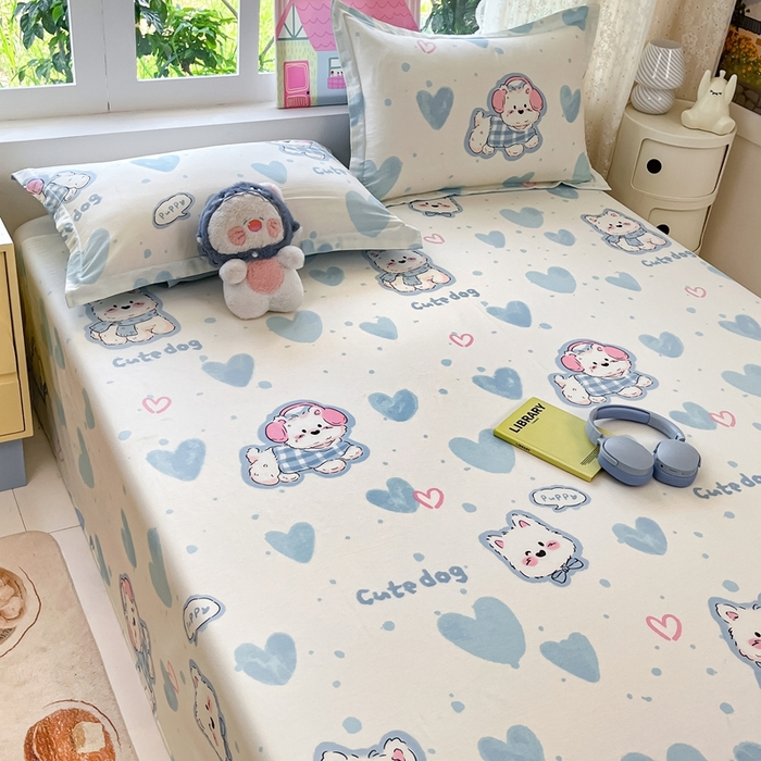 91家纺网 家纺一手货源 找家纺 莱通家纺 2025春夏新款12868纯棉印花单床单 床单单件-系列二（商家提供买家秀） 达乐宝贝