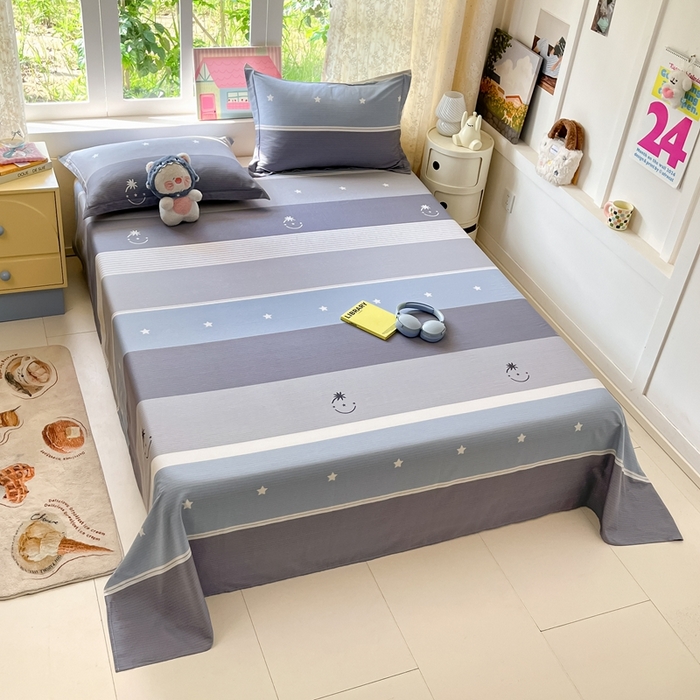 91家纺网 家纺一手货源 找家纺 莱通家纺 2025春夏新款12868纯棉印花单床单 床单单件-系列二（商家提供买家秀） 格利亚