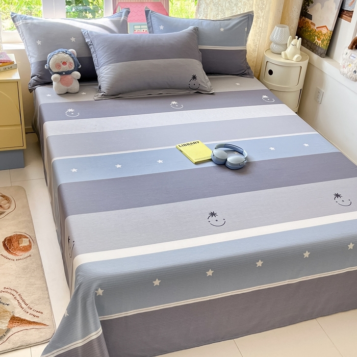 91家纺网 家纺一手货源 找家纺 莱通家纺 2025春夏新款12868纯棉印花单床单 床单单件-系列二（商家提供买家秀） 格利亚