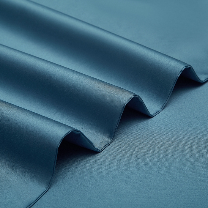 91家纺网 家纺一手货源 找家纺 威克凯丽 2024新款100S净色长绒棉四件套 风暴蓝