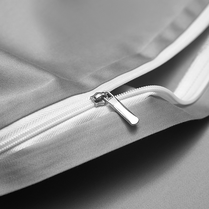 91家纺网 家纺一手货源 找家纺 威克凯丽 2024新款100S净色长绒棉四件套 弥漫灰