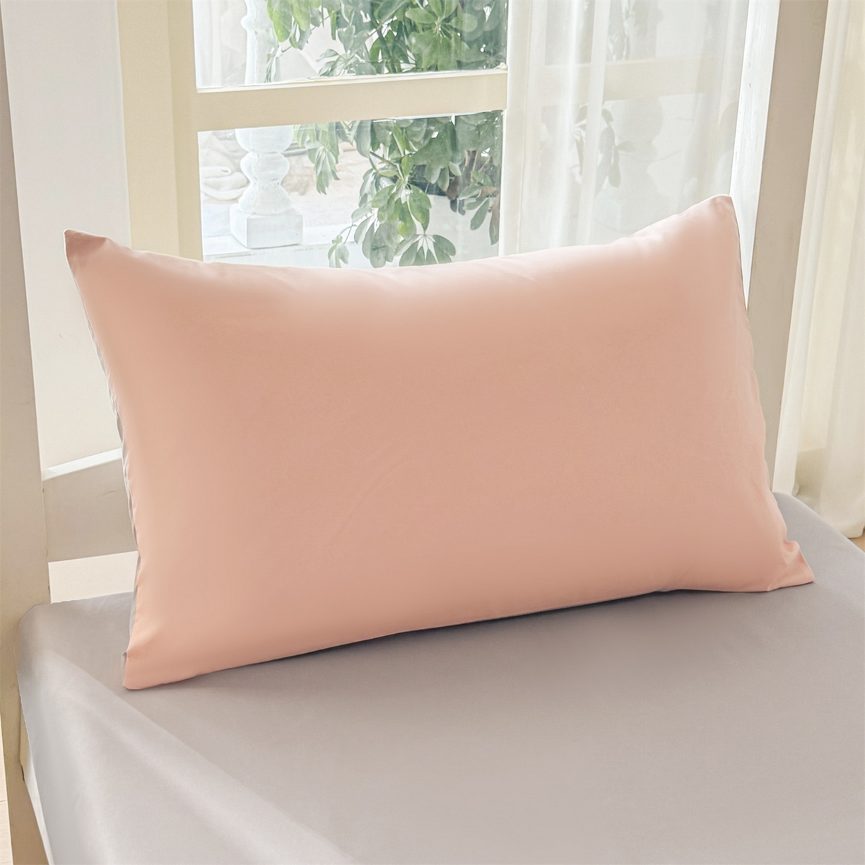 91家纺网 家纺一手货源 找家纺 笙意家纺 2025亲肤水洗棉学生宿舍三件套上下铺三件套-满绣系列 花朵-奶油粉+山灰