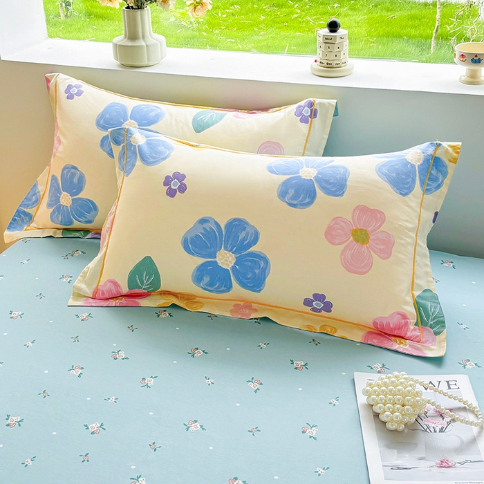 91家纺网 家纺一手货源 找家纺 宇彬家纺 2025直播新款13070全棉纯棉印花床单床笠款四件套和单被套一字绣工艺款 一字绣 花屿芷