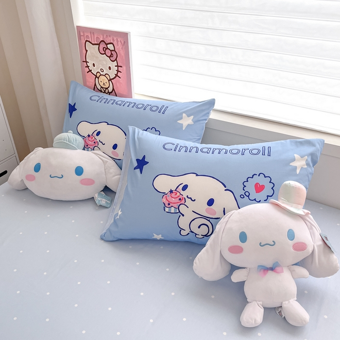 91家纺网 家纺一手货源 找家纺 暮思家居 2025新款正版授权三丽鸥大版全棉纯棉数码印花四件套系列-第四批 大版-甜品大耳狗