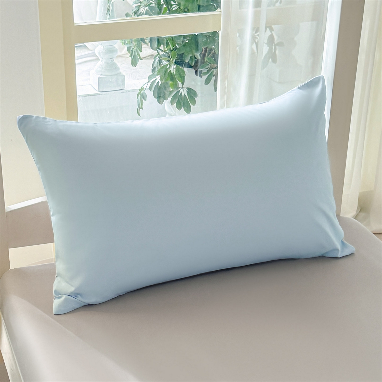 91家纺网 家纺一手货源 找家纺 笙意家纺 2025亲肤水洗棉学生宿舍三件套上下铺三件套-满绣系列 可爱猫-天蓝+山灰