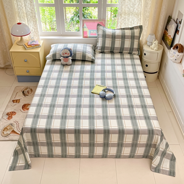 91家纺网 家纺一手货源 找家纺 莱通家纺 2025春夏新款12868纯棉印花单床单 床单单件-系列二（商家提供买家秀） 新格拉