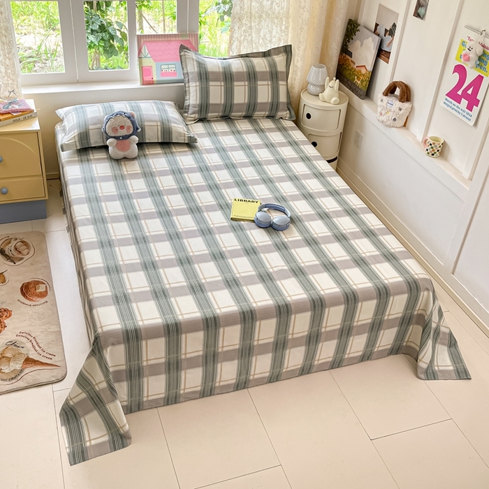 91家纺网 家纺一手货源 找家纺 莱通家纺 2025春夏新款12868纯棉印花单床单 床单单件-系列二（商家提供买家秀） 新格拉