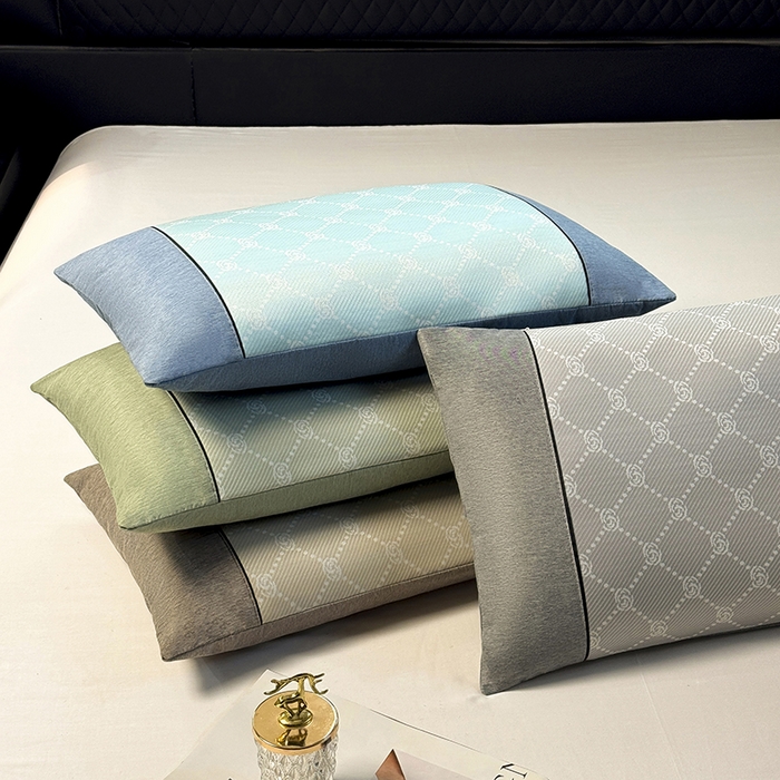 小牛席业 2025新款小玫瑰PE冰丝夏凉枕枕头枕芯 组合图仅做展示 35x55cm/只枕套+枕芯