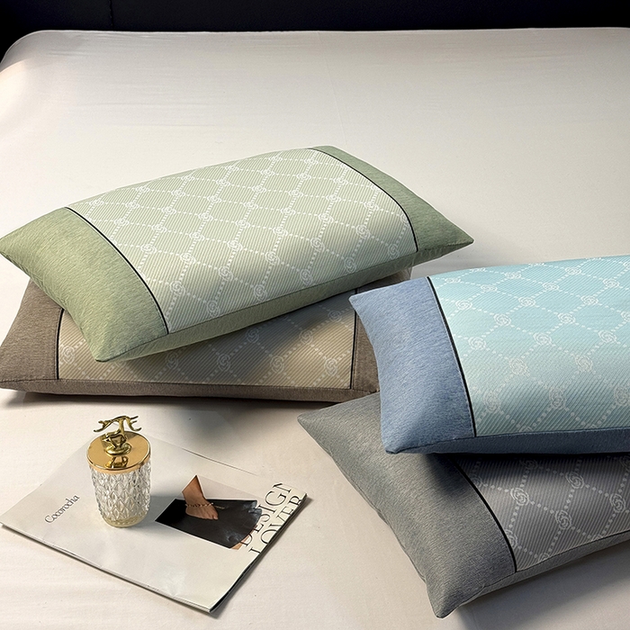 91家纺网 家纺一手货源 找家纺 小牛席业 2025新款小玫瑰PE冰丝夏凉枕枕头枕芯 组合图仅做展示 35x55cm/只枕套+枕芯