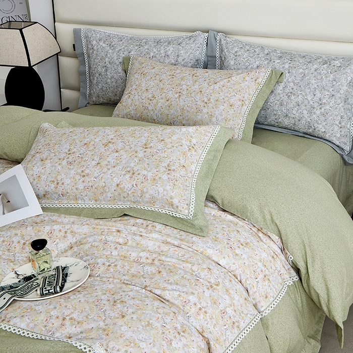 91家纺网 家纺一手货源 找家纺 威克凯丽 2024新款云柔棉磨毛数码印花四件套--星河入梦 星河入梦-桂花黄