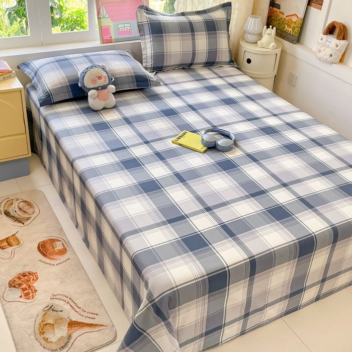 91家纺网 家纺一手货源 找家纺 莱通家纺 2025春夏新款12868纯棉印花单床单 床单单件-系列二（商家提供买家秀） 悬浮晶阵