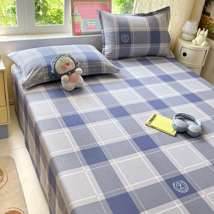 91家纺网 家纺一手货源 找家纺 莱通家纺 2025春夏新款12868纯棉印花单床单 床单单件-系列二（商家提供买家秀） 英伦风