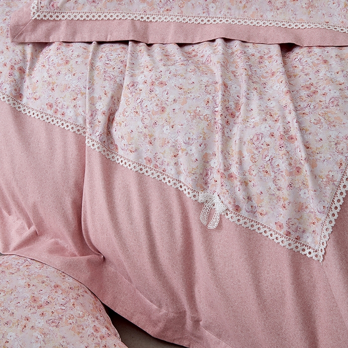 91家纺网 家纺一手货源 找家纺 威克凯丽 2024新款云柔棉磨毛数码印花四件套--星河入梦 星河入梦-藕荷粉