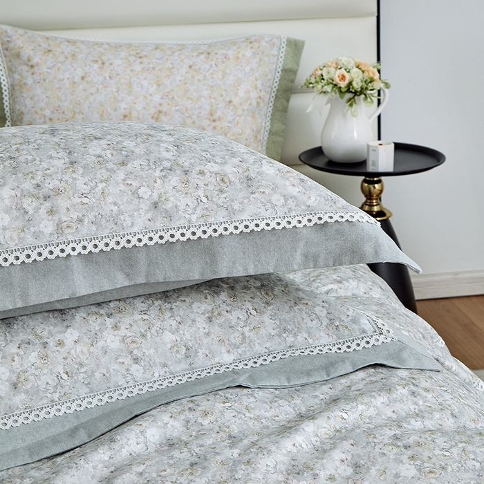 91家纺网 家纺一手货源 找家纺 威克凯丽 2024新款云柔棉磨毛数码印花四件套--星河入梦 星河入梦-青黛灰