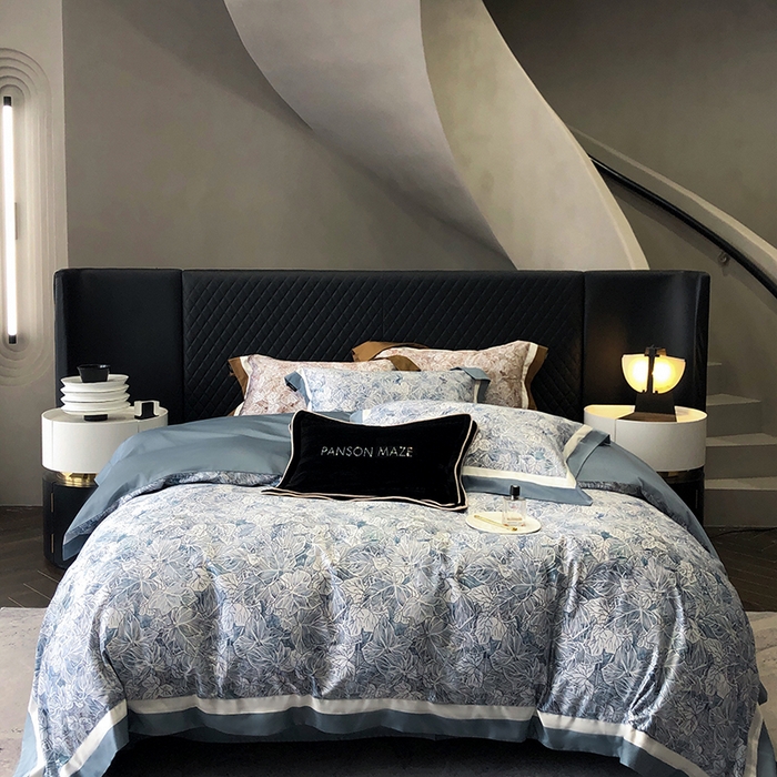 （总）威克凯丽 2024新款100S缎面数码印花四件套