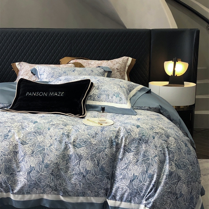 91家纺网 家纺一手货源 找家纺 （总）威克凯丽 2024新款100S缎面数码印花四件套