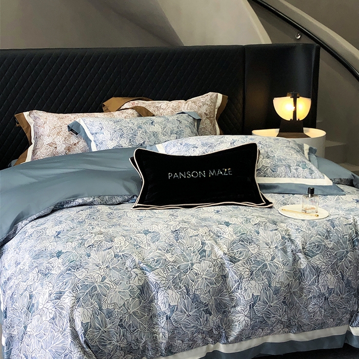 91家纺网 家纺一手货源 找家纺 （总）威克凯丽 2024新款100S缎面数码印花四件套