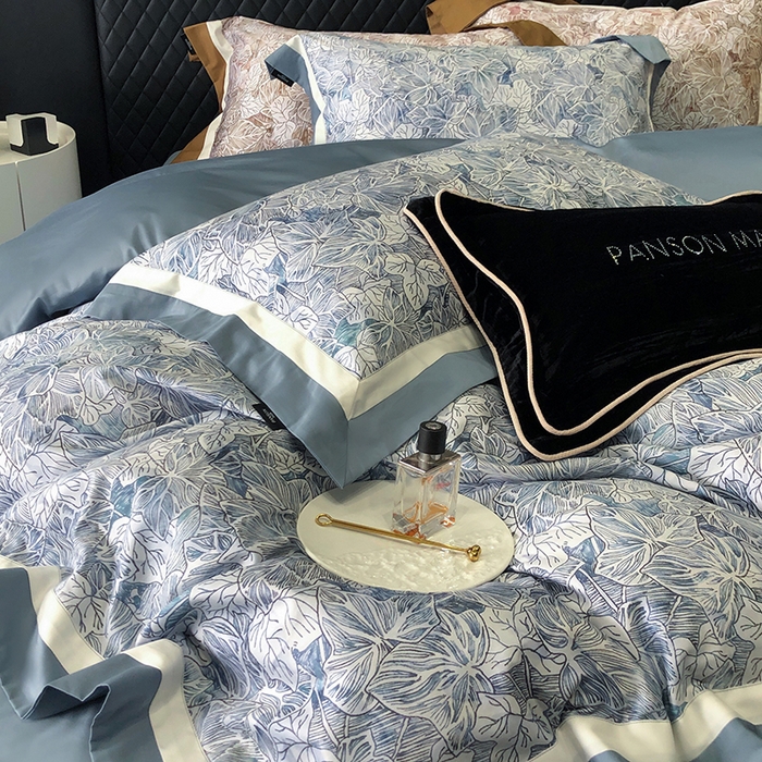 91家纺网 家纺一手货源 找家纺 （总）威克凯丽 2024新款100S缎面数码印花四件套