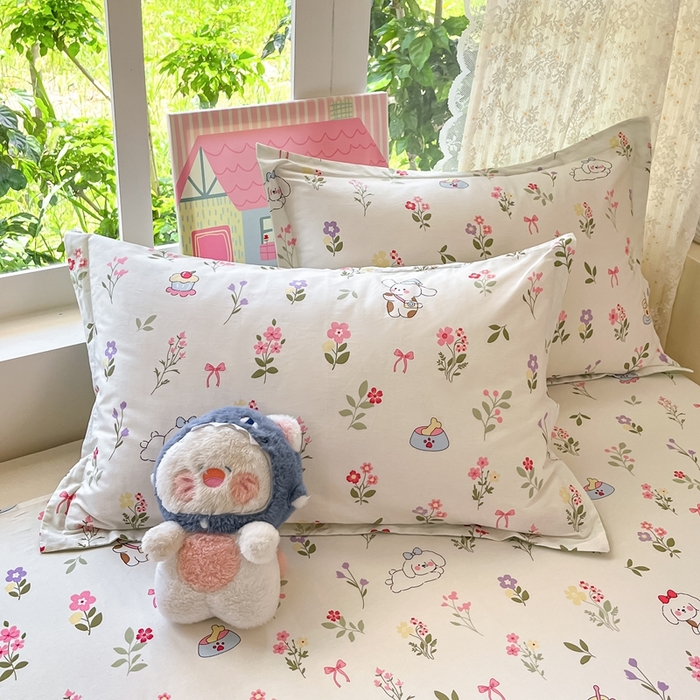 莱通家纺 2025春夏新款12868纯棉印花单枕套 枕套单件-系列二（商家提供买家秀） 花花小汪