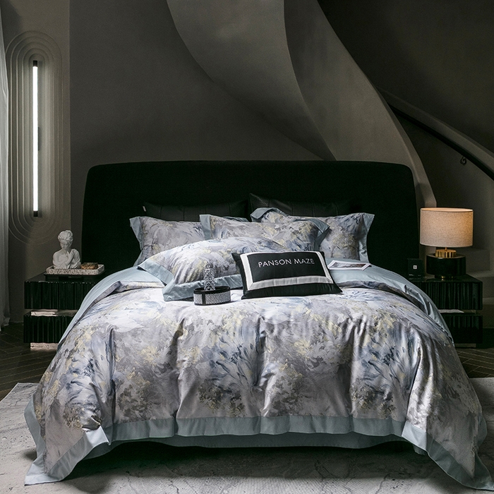 91家纺网 家纺一手货源 找家纺 （总）威克凯丽 2024新款100S缎面数码印花四件套