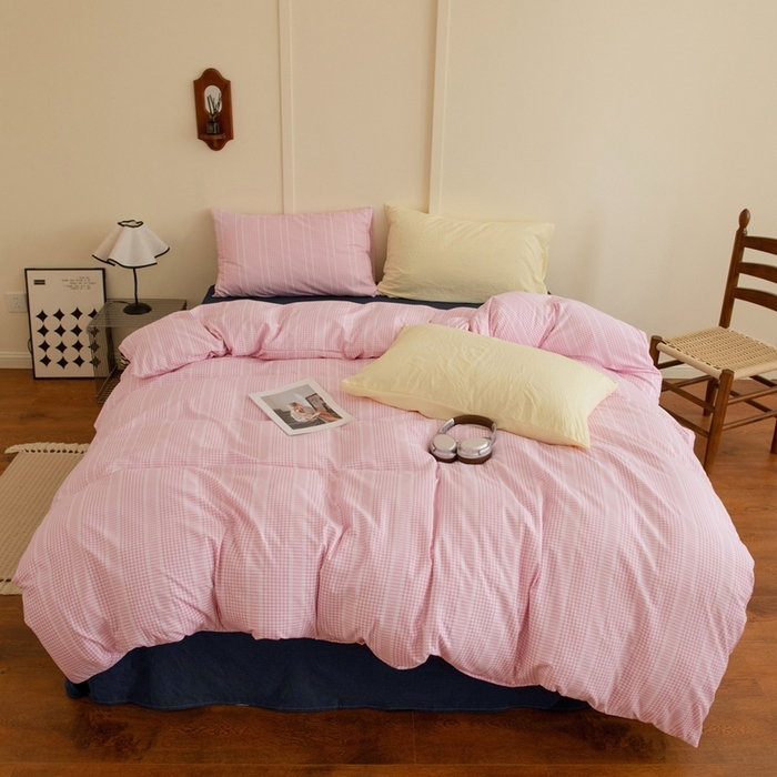 91家纺网 家纺一手货源 找家纺 尤米 2025新款亲肤舒适混搭ins风四件套系列 白茶茉莉