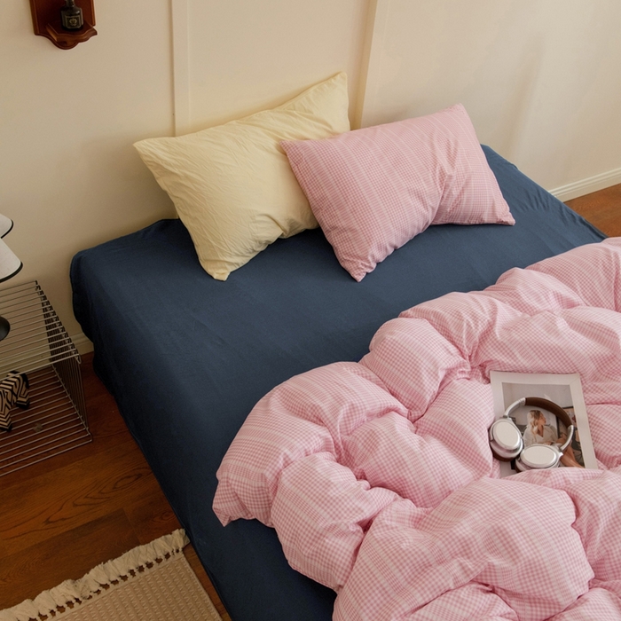 91家纺网 家纺一手货源 找家纺 尤米 2025新款亲肤舒适混搭ins风四件套系列 白茶茉莉