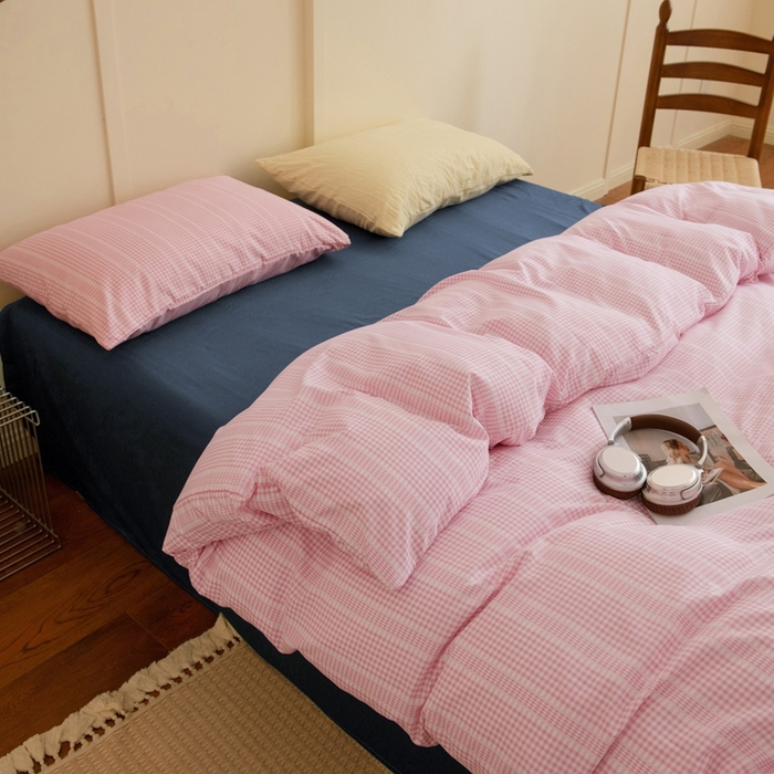 91家纺网 家纺一手货源 找家纺 尤米 2025新款亲肤舒适混搭ins风四件套系列 白茶茉莉