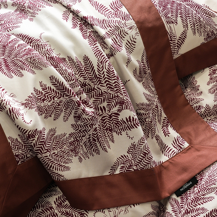 91家纺网 家纺一手货源 找家纺 威克凯丽 2024新款100S缎面数码印花四件套 夏日风情 红