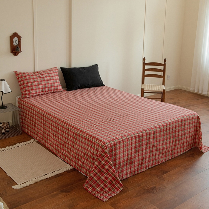 91家纺网 家纺一手货源 找家纺 尤米 2025新款亲肤舒适混搭ins风四件套系列 树莓黑巧