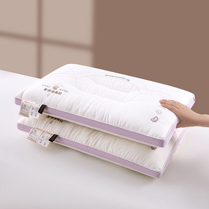 91家纺网 家纺一手货源 找家纺 （总）圣之寐 2025新款提花麦香蚕柔枕枕头枕芯