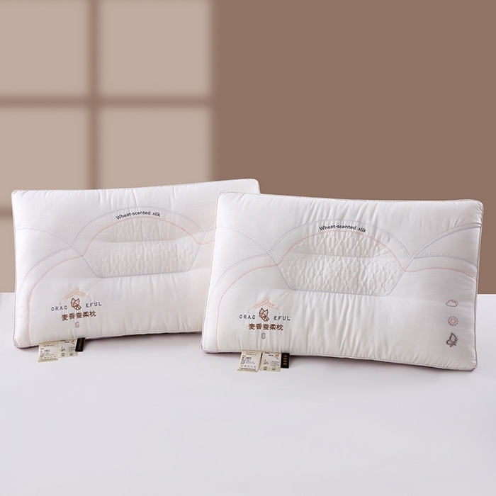 91家纺网 家纺一手货源 找家纺 （总）圣之寐 2025新款提花麦香蚕柔枕枕头枕芯