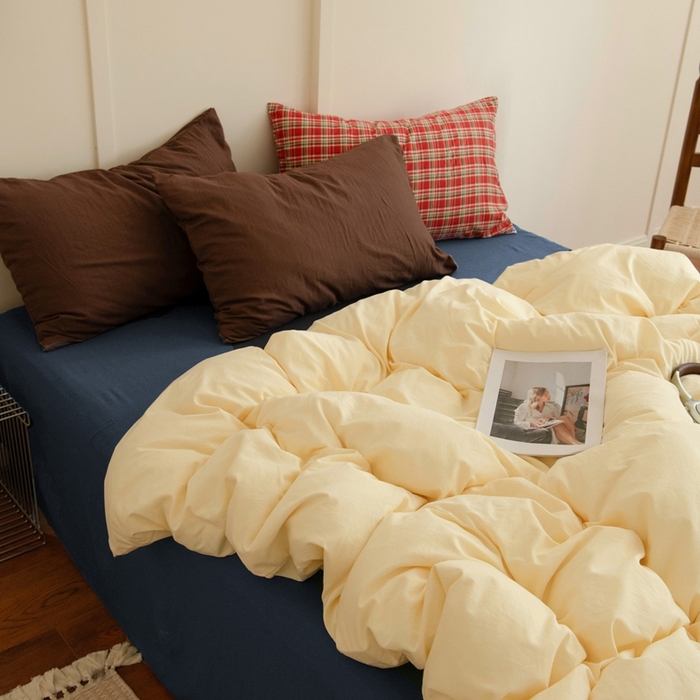 91家纺网 家纺一手货源 找家纺 尤米 2025新款亲肤舒适混搭ins风四件套系列 芝芝厚乳