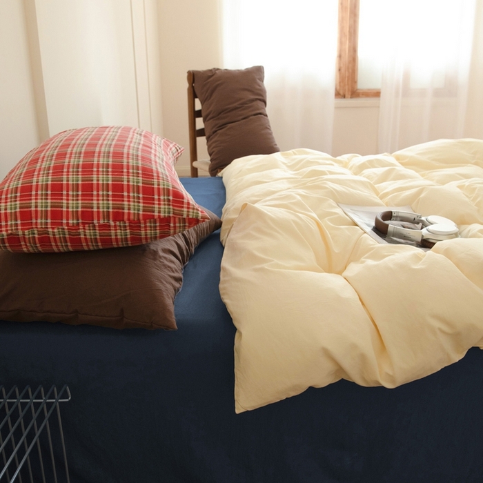 91家纺网 家纺一手货源 找家纺 尤米 2025新款亲肤舒适混搭ins风四件套系列 芝芝厚乳