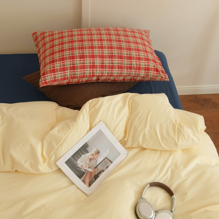 91家纺网 家纺一手货源 找家纺 尤米 2025新款亲肤舒适混搭ins风四件套系列 芝芝厚乳