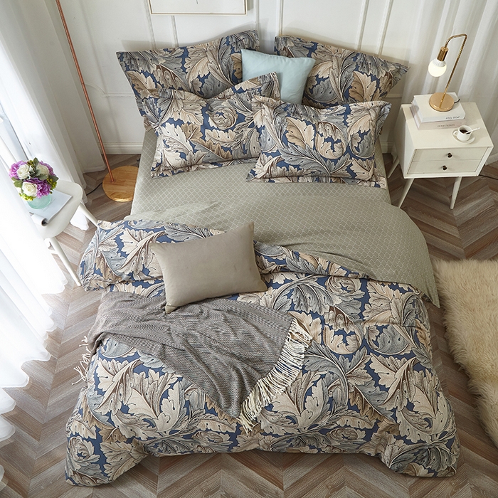 91家纺网 家纺一手货源 找家纺 威克凯丽 2024新款全棉活性磨毛四件套 纳罗德