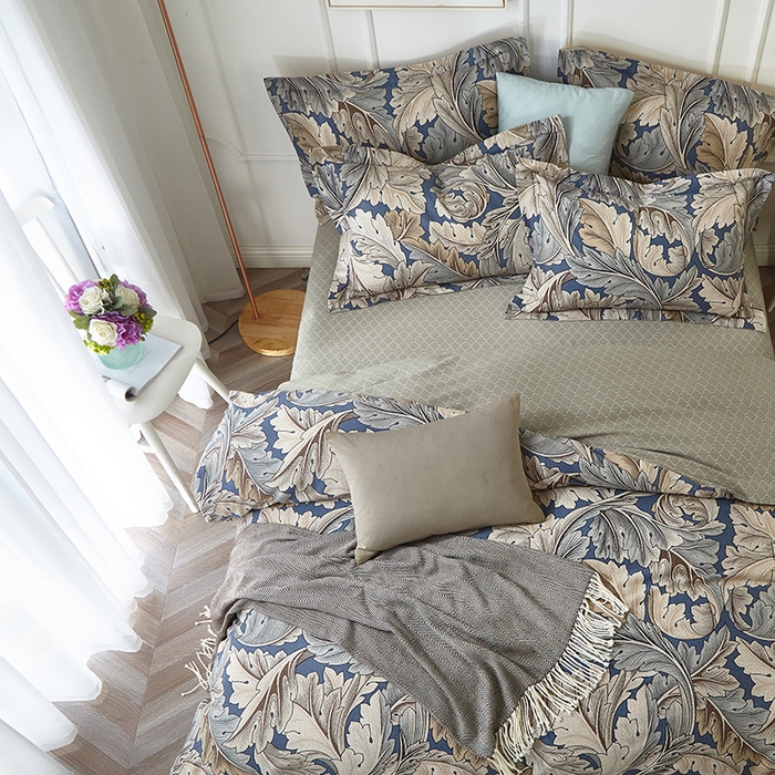 91家纺网 家纺一手货源 找家纺 威克凯丽 2024新款全棉活性磨毛四件套 纳罗德