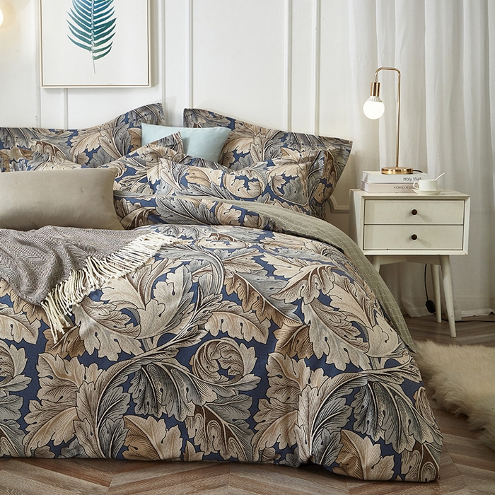 91家纺网 家纺一手货源 找家纺 威克凯丽 2024新款全棉活性磨毛四件套 纳罗德