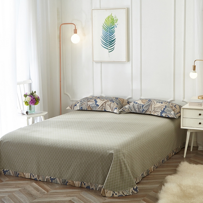 91家纺网 家纺一手货源 找家纺 威克凯丽 2024新款全棉活性磨毛四件套 纳罗德