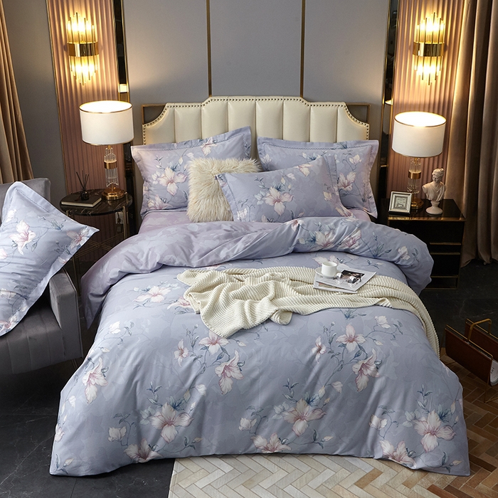 91家纺网 家纺一手货源 找家纺 威克凯丽 2024新款全棉活性磨毛四件套 诺薇