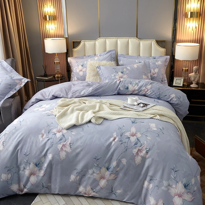 91家纺网 家纺一手货源 找家纺 威克凯丽 2024新款全棉活性磨毛四件套 诺薇