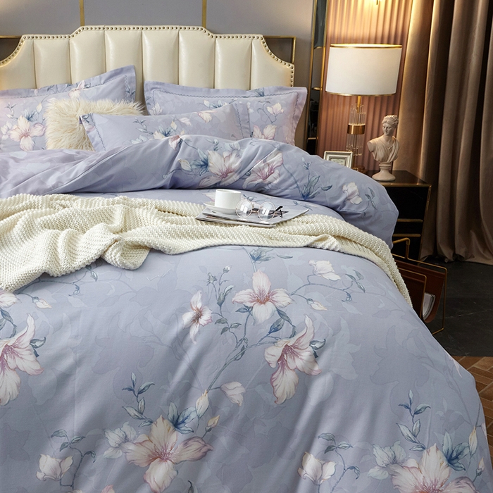 91家纺网 家纺一手货源 找家纺 威克凯丽 2024新款全棉活性磨毛四件套 诺薇