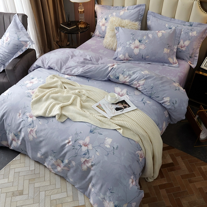 91家纺网 家纺一手货源 找家纺 威克凯丽 2024新款全棉活性磨毛四件套 诺薇