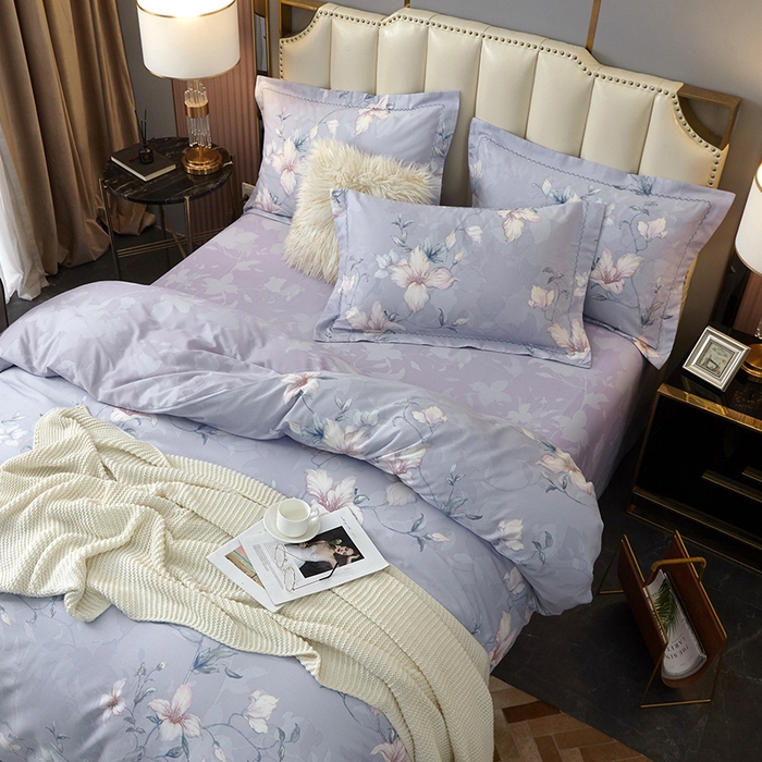 91家纺网 家纺一手货源 找家纺 威克凯丽 2024新款全棉活性磨毛四件套 诺薇