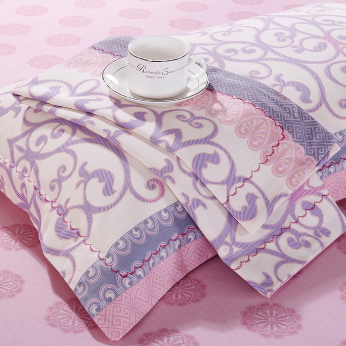 91家纺网 家纺一手货源 找家纺 威克凯丽 2024新款全棉活性磨毛四件套 柔汐