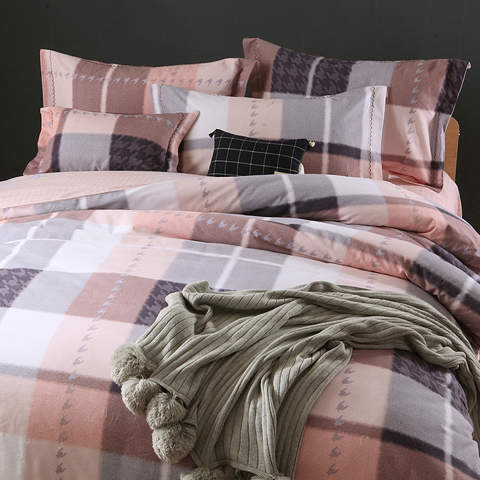 91家纺网 家纺一手货源 找家纺 威克凯丽 2024新款全棉活性磨毛四件套 拾光