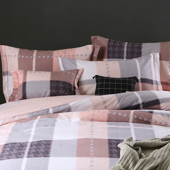 91家纺网 家纺一手货源 找家纺 威克凯丽 2024新款全棉活性磨毛四件套 拾光