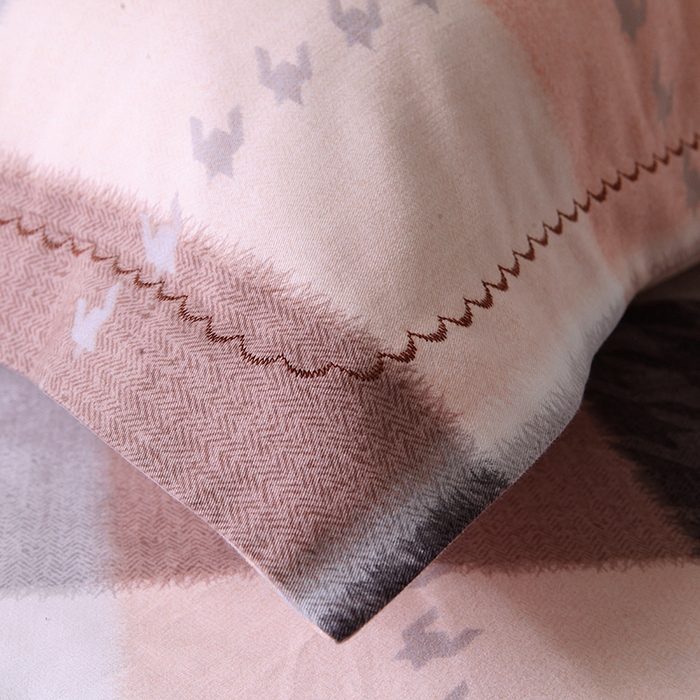 91家纺网 家纺一手货源 找家纺 威克凯丽 2024新款全棉活性磨毛四件套 拾光